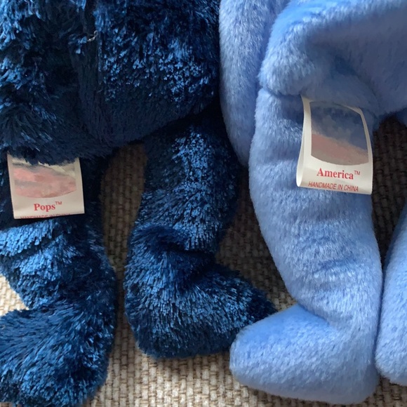 Vintage Ty Original Beanie Babies Lot of Patriotic Bears - Picture 4 of 16